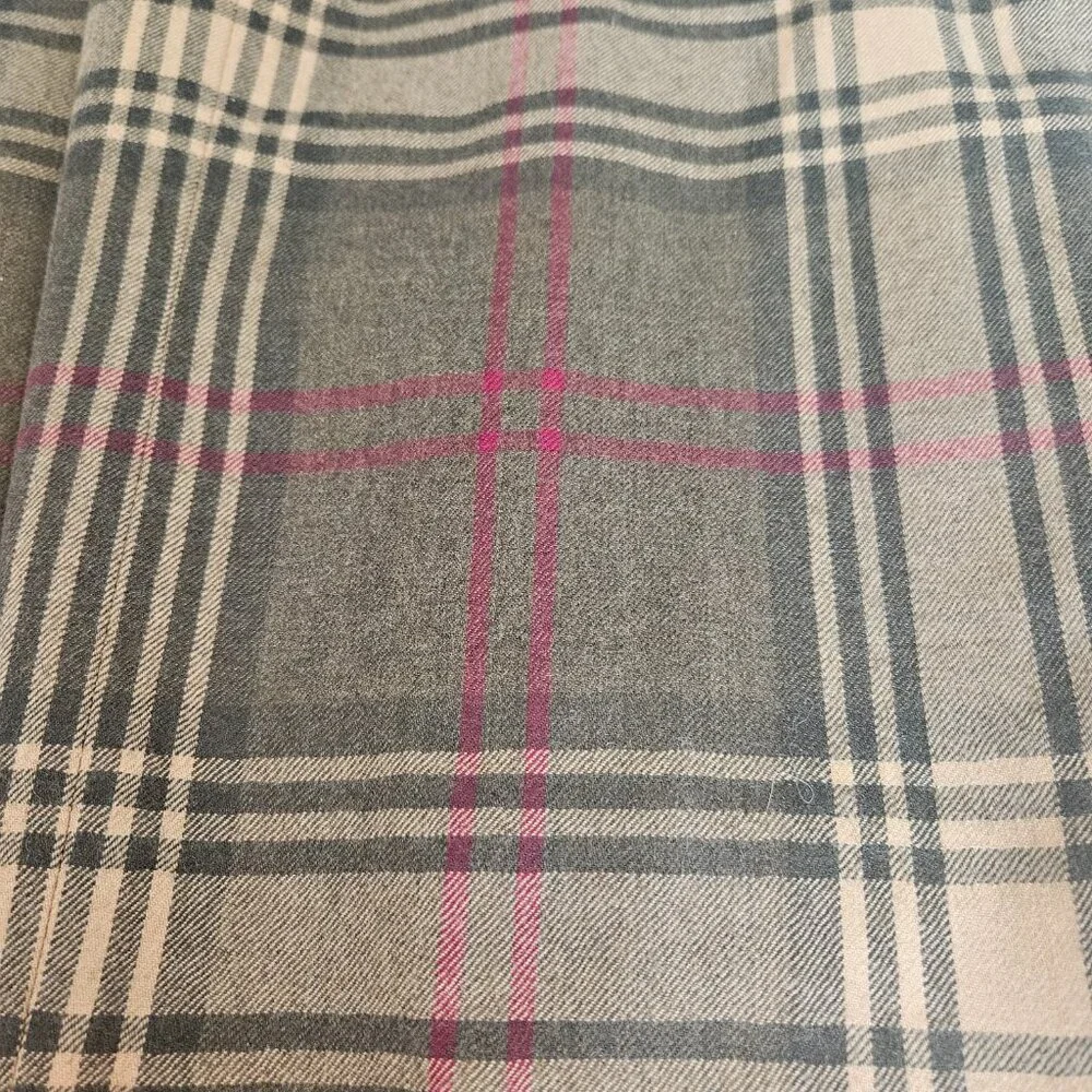 VTG Talbots Midi Skirt 100% Wool Women's SZ 14 Plaid Gray Preppy Academia Work - Picture 12 of 12